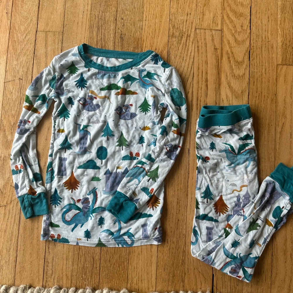Little Sleepies Dragons Forest Pajamas 4T Long Sleeve/Pants